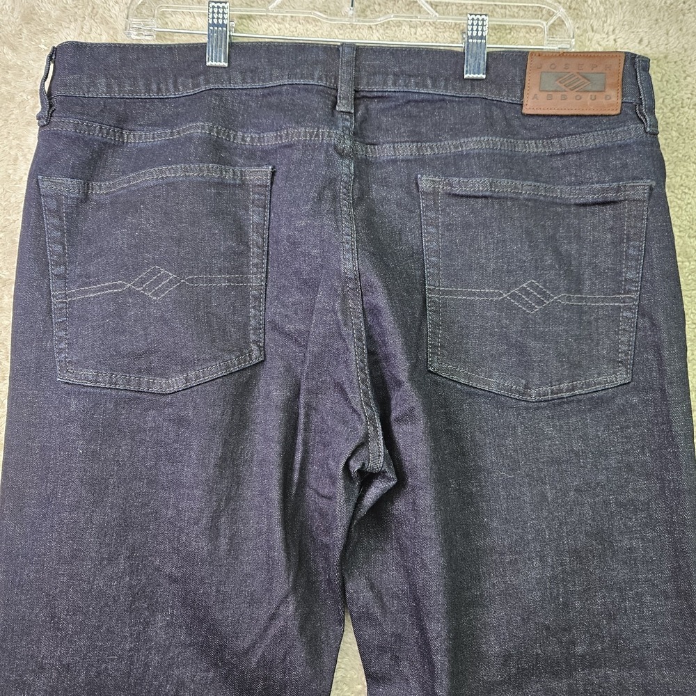 Joseph Abboud Jeans Mens 36x32 Blue Slim Fit Dark Wash Straight Stretch Denim - Picture 5 of 12